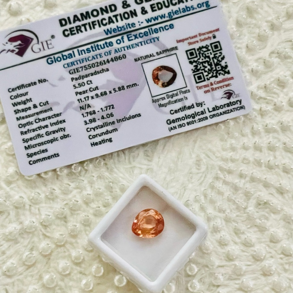 🍑 Rare! 5.50 CT Natural Ceylon Sapphire